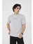 Bisiklet Yaka Slim Fit T-Shirt- Boyalı Gri 3