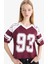 Coool Loose Fit Bisiklet Yaka Sırt Baskılı Kısa Kollu Tişört F2905AX25SM 3