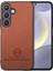 Samsung Galaxy S25 Plus Kumaş Dokulu Deri Telefon Arka Kapağı (Yurt Dışından) 1