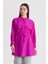 Fuşya Parça Detaylı Ip Bağcıklı Gömlek 4553A 1