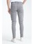 Erkek Gri Düz Skinny Fit Jeans Pantolon Günlük Giyime Uygun 3