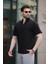 Siyah Polo Yaka Erkek Basic T-Shirt E7145 4