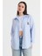 Mavi Ayıcık Nakışlı Oversize Gömlek 4689A 1