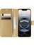 Apple iPhone 16E Kılıf Delux Leather Wallet Gold 1