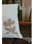 Püsküllü Bej Punch Panç Nakışlı Kırlent Kılıfı 43 x 43 cm 2
