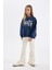 Kız Çocuk Flare Fit İspanyol Paça Basic Düz Triko Pantolon A6029A824WN 5