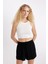 Regular Fit Normal Bel Düz Paça Krinkıl Viskon Şort A3532AX24HS 4