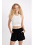 Regular Fit Normal Bel Düz Paça Krinkıl Viskon Şort A3532AX24HS 5