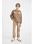 Erkek Çocuk Beli Bağcıklı Lastikli Paça Cepli Basic Düz Jogger Gabardin Pantolon A9395A824WN 3