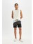 DeFactoFit Regular Fit Baskılı Esnek Dokulu Kısa Boy Deniz Şortu B5997AX24HS 2