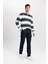 Twill Pantolon Regular Fit Kargo Cepli Uzun Boy Düz Paça B6642AX23WN 5