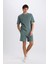 Regular Fit Düz Paça Cepli Basic Düz Şort B8792AX25SM 4