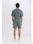 Regular Fit Düz Paça Cepli Basic Düz Şort B8792AX25SM 6