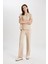 Bürümcük Pantolon Wide Leg Geniş Bol Paça Esnek Belli C0200AX24SP 4