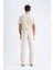 %100 Keten Relax Fit Rahat Kesim Düz Paça Yazlık Pantolon C1117AX25SP 7