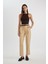Baggy Fit Gabardin Kemerli Kumaş Pantolon Yüksek Bel Kısa Paça C1510AX24SP 2