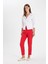 Crop Klasik Kumaş Pantolon Carrot Fit Fermuarlı Yüksek Bel Basic Düz Dar Paça C2466AX24AU 4