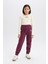 Kız Çocuk Standart Fit Beli Paçası Lastikli Baskılı Jogger Eşofman Altı D2295A824WN 4