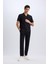 %100 Pamuk Yazlık Beli Lastikli Jogger Pantolon Slim Fit Dar Kesim Düz Paça Cepli D2671AX25SM 3