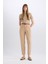 Carrot Fit Gabardin Kumaş Pantolon Kemerli Yüksek Bel Kısa Paça D2732AX24SM 2