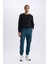 Fit Sporcu Jogger Eşofman Altı Standart Fit Üç Cepli Beli Bağcıklı Lastikli Paça D3741AX24WN 4