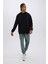 Fit Sporcu Jogger Eşofman Altı Standart Fit Basic Düz Cepli Beli Paçası Lastikli D3742AX24WN 2