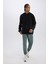 Fit Sporcu Jogger Eşofman Altı Standart Fit Basic Düz Cepli Beli Paçası Lastikli D3742AX24WN 3