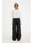Kız Çocuk Wide Leg Kargo Cepli Geniş Bol Paça Antrasit Jean Pantolon D3383A824WN 7