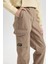 Erkek Çocuk Beli ve Paçası Lastikli Kargo Cepli Pelüş Polar Astarlı Jogger Pantolon D3460A824WN 5