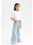 Kız Çocuk Wide Leg Geniş Bol Paça Cepli Pantolon D3719A824WN 5