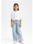 Kız Çocuk Wide Leg Geniş Bol Paça Cepli Pantolon D3719A824WN 7