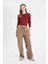 Coool Straight Fit Poplin Pantolon Basic Düz Cepli Lastikli Bel Bağcıklı D3764AX24AU 4