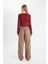 Coool Straight Fit Poplin Pantolon Basic Düz Cepli Lastikli Bel Bağcıklı D3764AX24AU 6