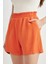 Relax Fit Paperbag Bel Geniş Paça Keten Karışımlı Şort D3944AX24SM 5