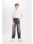 Erkek Çocuk Loose Fit Düz Paça Basic Düz Jean Pantolon D6489A825SM 4