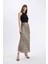 Straight Fit Normal Bel Leopar Desenli Saten Maxi Etek D6886AXNS 7