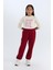 Kız Çocuk Beli Paçası Lastikli Cepli Basic Düz Jogger Eşofman Altı D7008A824WN 4