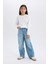 Kız Çocuk Wide Leg Geniş Paça Jean Trousers D9157A825SP 3