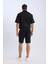 Regular Fit Beli Bağcıklı Dokulu Bermuda Şort D9451AX25SP 5