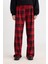 Coool Wide Leg Kareli Kumaş Pijama Pantolon Geniş Bol Paça Beli Cepli Lastikli Normal Bel D9547AX24WN 1