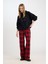 Coool Wide Leg Kareli Kumaş Pijama Pantolon Geniş Bol Paça Beli Cepli Lastikli Normal Bel D9547AX24WN 2