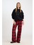 Coool Wide Leg Kareli Kumaş Pijama Pantolon Geniş Bol Paça Beli Cepli Lastikli Normal Bel D9547AX24WN 4