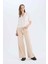Coool Gabardin Palazzo Pantolon Wide Leg Yüksek Bel Geniş Bol Paça E1794AX25SP 4