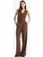 Wide Leg Fermuarlı Normal Bel Standart Boy Geniş Paça Keten Karışımlı Palazzo Pantolon E6210AX25SP 4