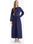 Regular Fit Bisiklet Yaka Uzun Kollu Maxi Elbise F2728AX25SP 2