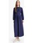 Regular Fit Bisiklet Yaka Uzun Kollu Maxi Elbise F2728AX25SP 3