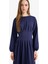 Regular Fit Bisiklet Yaka Uzun Kollu Maxi Elbise F2728AX25SP 4