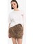 Coool Leopar Desenli Normal Bel Gabardin Mini Etek E4398AX25SP 5
