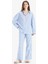 Çizgili Uzun Boy Poplin Pijama Altı-Fall in Love E5769AX25SP 4