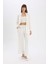 Baggy Fit Fermuarlı Cepli Yüksek Bel Standart Boy Kumaş Palazzo Pantolon E7238AX25SP 5